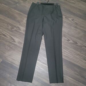 Lafayette 148 Dress Pants Size 6 Greenish Gray Side Zipper Wool Office Work
